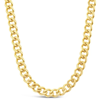 Stainless Steel Gold 9mm Cuban Link Chain 142337