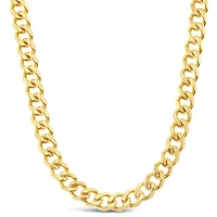 Stainless Steel Gold 9mm Cuban Link Chain 142337
