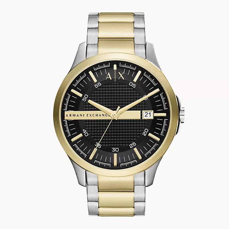 Armani Exchange Three-Hand Date Two-Tone Stainless Steel Watch 152896