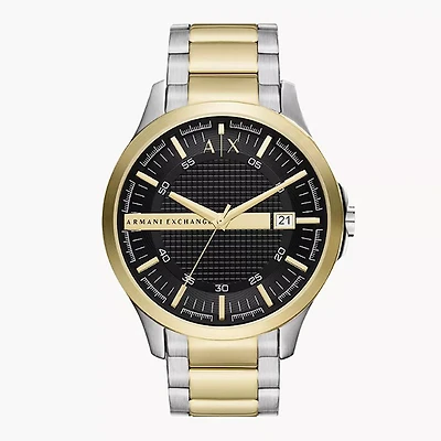 Armani Exchange Three-Hand Date Two-Tone Stainless Steel Watch 152896