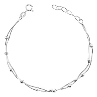 Sterling Silver Double Chain Bracelet