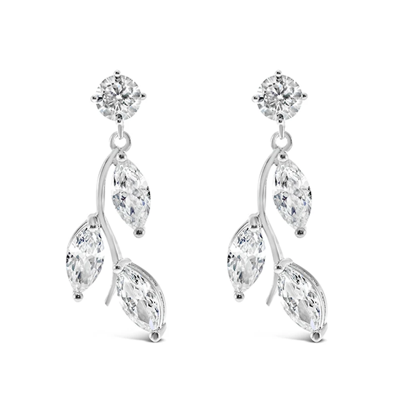 Bridal Silver Cubic Zirconia Necklace & Earrings Set 146352