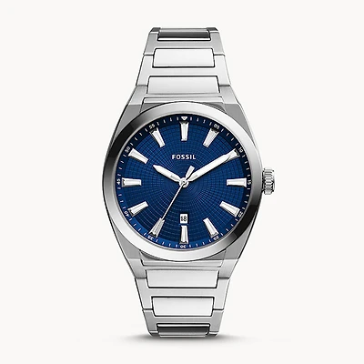 Fossil Everett Three-Hand Date Stainless Steel Watch 147093