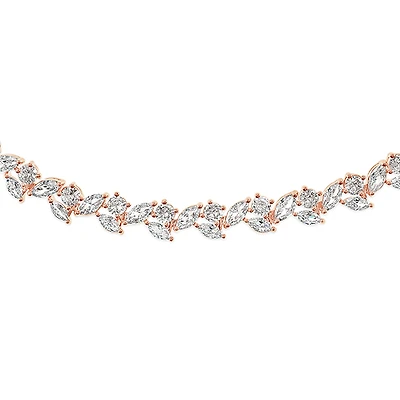 Bridal Rose Gold Cubic Zirconia Bracelet 142898