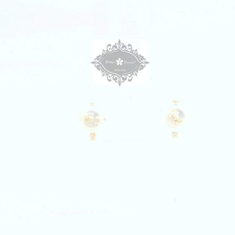 10k Yellow Gold Cubic Zirconia Cross Studs Earrings 153784