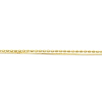Gold Plated Sterling Silver Beads Box Chain Anklet 145105