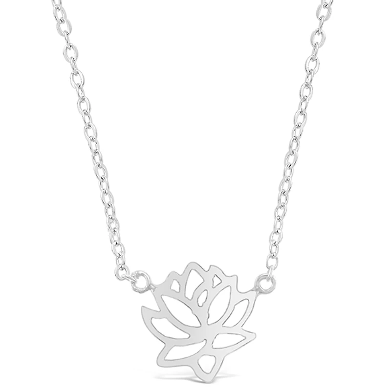 Sterling Silver Lotus Necklace 143362