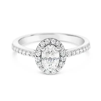 Sterling Silver Cubic Zirconia Oval Ring 150216