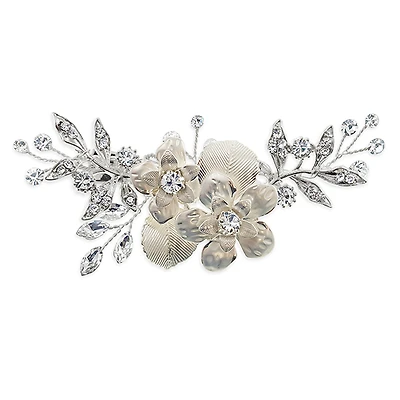 Bridal Silver Flower Hair Clip 129584