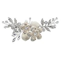 Bridal Silver Flower Hair Clip 129584