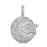 Cubic Zirconia Moon Star Pendant 145280