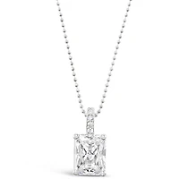 Sterling Silver Radiant Cubic Zirconia Necklace 147707