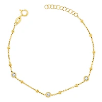 Gold Plated Sterling Silver Cubic Zirconia Bracelet 149166