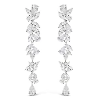 Bridal Silver Cubic Zirconia Drop Earrings 145886