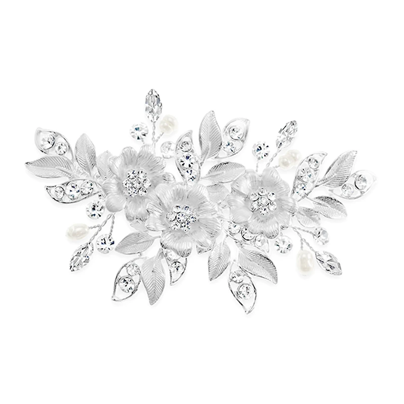 Bridal Flower Wire Silver Hairclip 152411