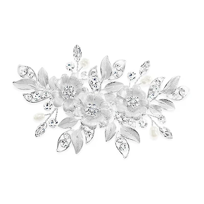 Bridal Flower Wire Silver Hairclip 152411