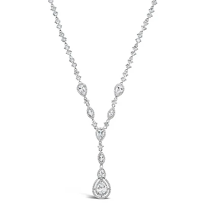 Bridal Silver Cubic Zirconia Necklace 125962