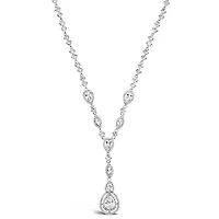 Bridal Silver Cubic Zirconia Necklace 125962