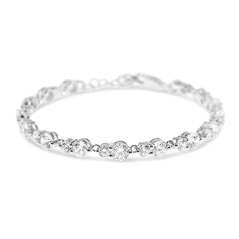 Sterling Silver Round Cubic Zirconia Tennis Bracelet 117167