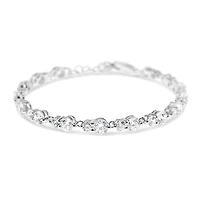 Sterling Silver Round Cubic Zirconia Tennis Bracelet 117167