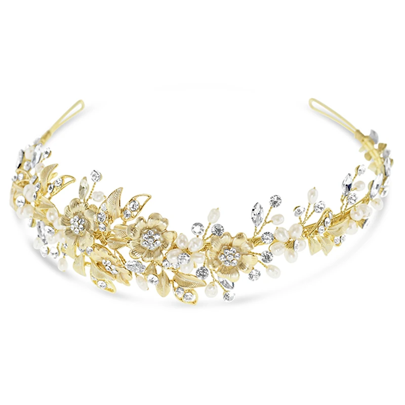 Bridal Gold Flower Headband 152450