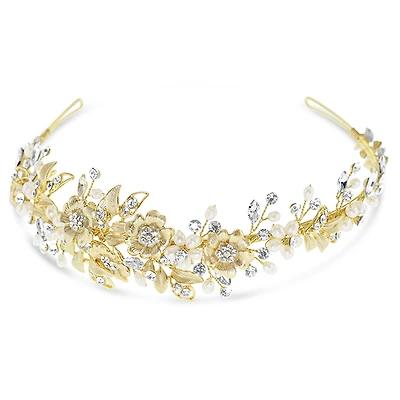 Bridal Gold Flower Headband 152450