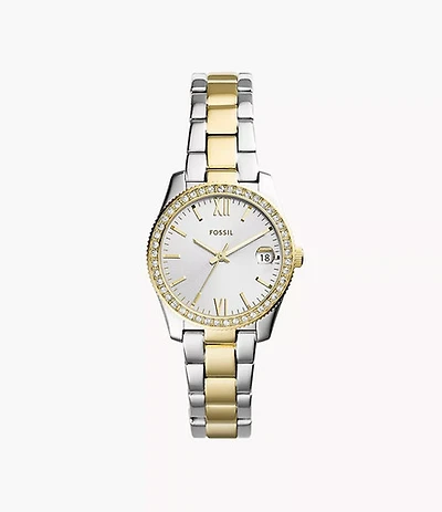Fossil Scarlette Two Tone Stainless Steel Watch 130991