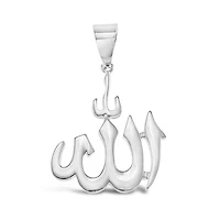 Stainless Steel Silver Allah Pendant 142522