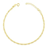 Gold Plated Sterling Silver Twist Anklet