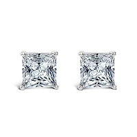 Sterling Silver Cubic Zirconia Princess Cut 5mm Studs 119003