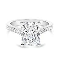Sterling Silver Radiant Cubic Zirconia Ring 147717