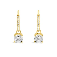 Gold Plated Sterling Silver Cubic Zirconia Hoop Earrings 151248