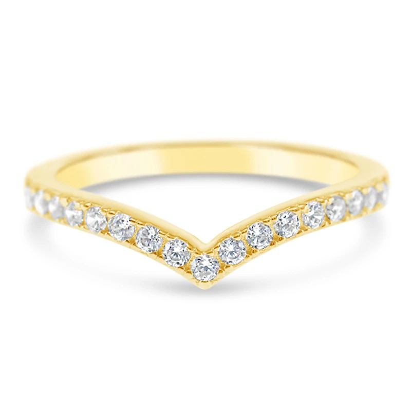 Gold Plated Sterling Silver Cubic Zirconia Ring