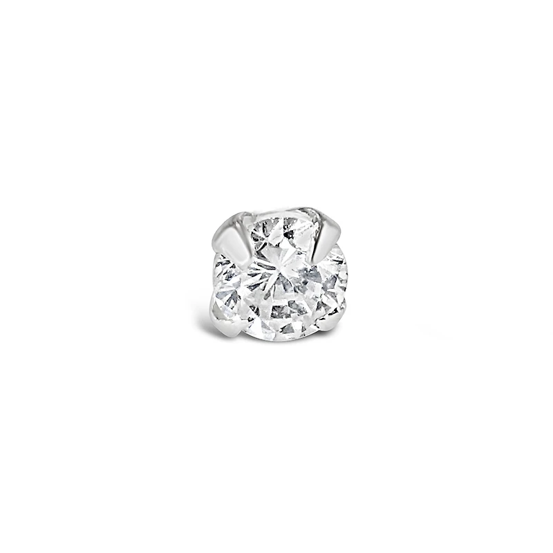 Sterling Silver Cubic Zirconia 2mm Ball End Nose Stud 136706