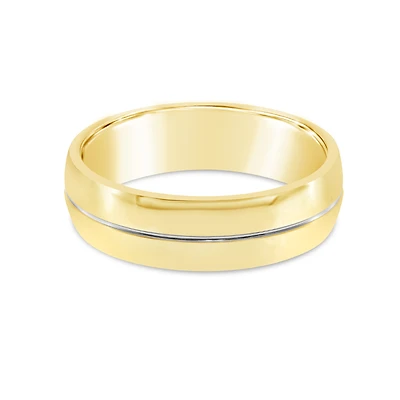 Men's Stainless Steel Gold Plain Ring 142452