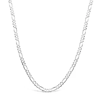 Sterling Silver 4.3mm Figaro 24" Chain Necklace 142100