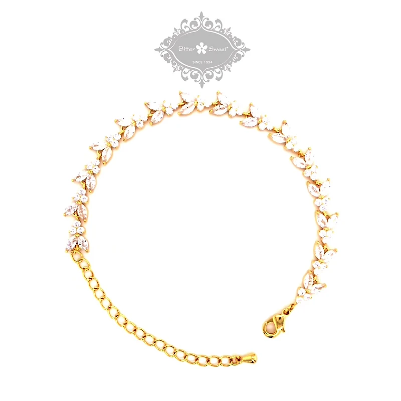 Bridal Gold Cubic Zirconia Bracelet 137425