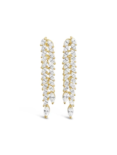 Bridal Silver Cubic Zirconia Drops Earrings 153668
