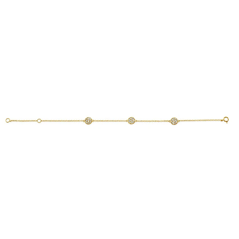Gold Plated Sterling Silver Cubic Zirconia Bracelet 129286