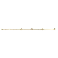 Gold Plated Sterling Silver Cubic Zirconia Bracelet 129286