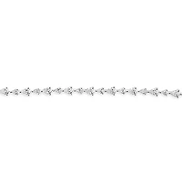 Sterling Silver Cubic Zirconia Teardrop Bracelet