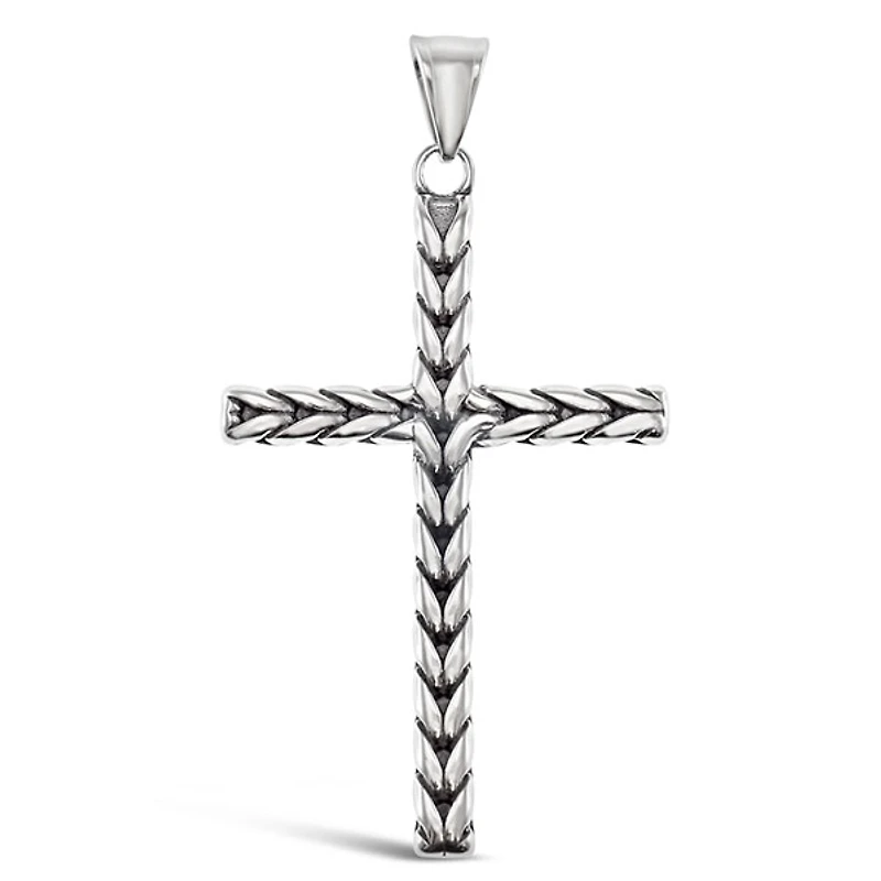 Stainless Steel Silver Cross Pendent