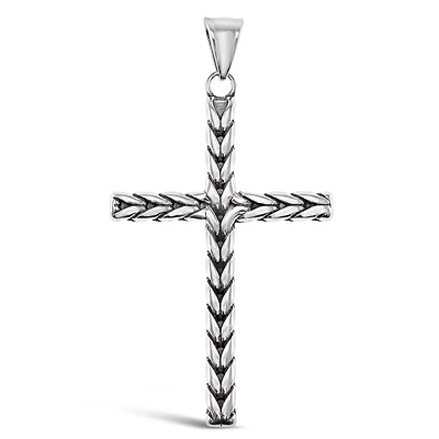 Stainless Steel Silver Cross Pendent