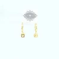 Gold Plated Sterling Silver Cubic Zirconia Huggie Earrings