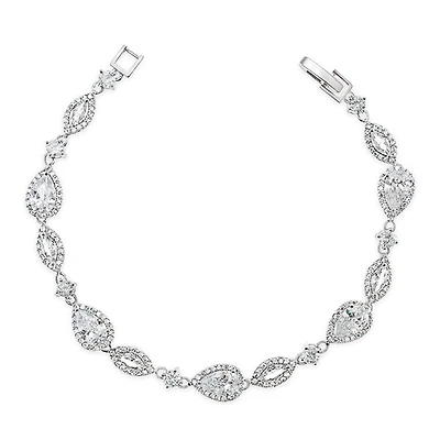 Bridal Silver Cubic Zirconia Bracelet 125964