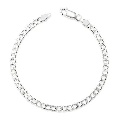 Sterling Silver 3.5 mm Cuban 7" Inches Bracelet 142101
