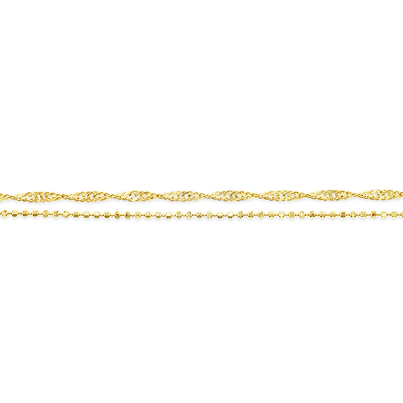Gold Plated Sterling Silver Twist Anklet