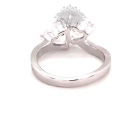 Sterling Silver Cubic Zirconia Double Heart Ring 130245