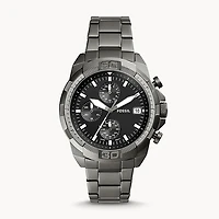 Fossil Bronson Chronograph Smoke Stainless Steel Watch 147097