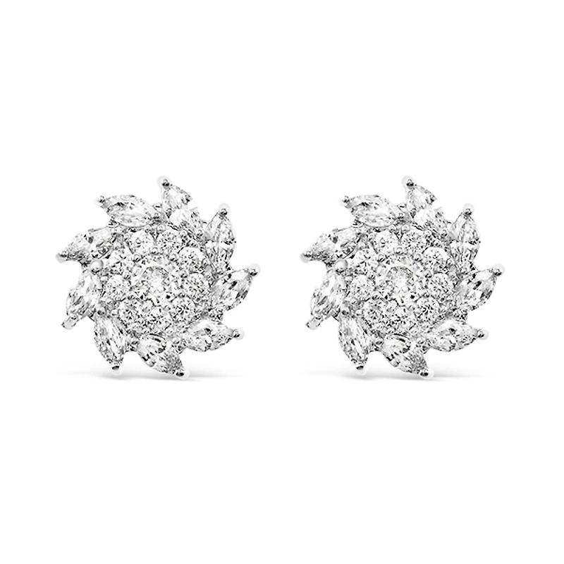 Bridal Silver Cubic Zirconia Earrings 149308